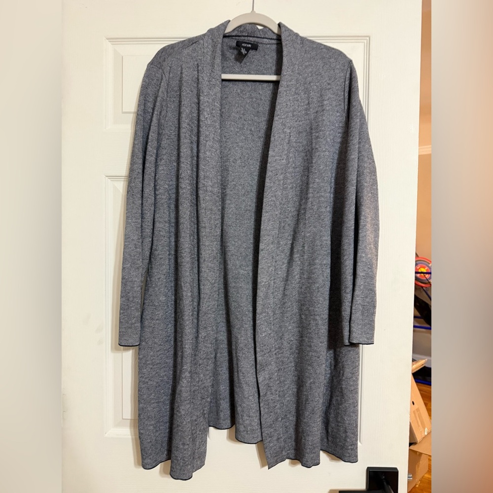 Alfani Black and grey Knit Cardigan